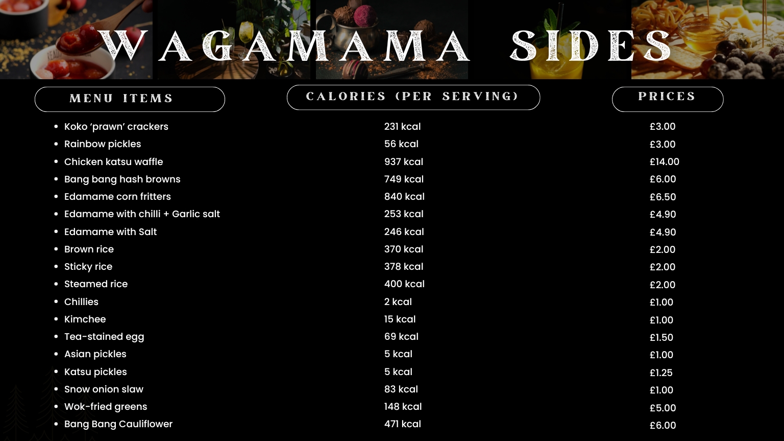 Wagamama Sides