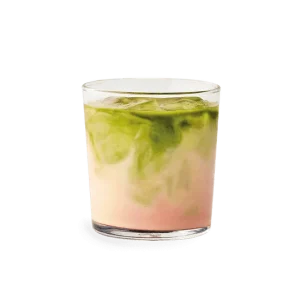 iced matcha strawberry latte